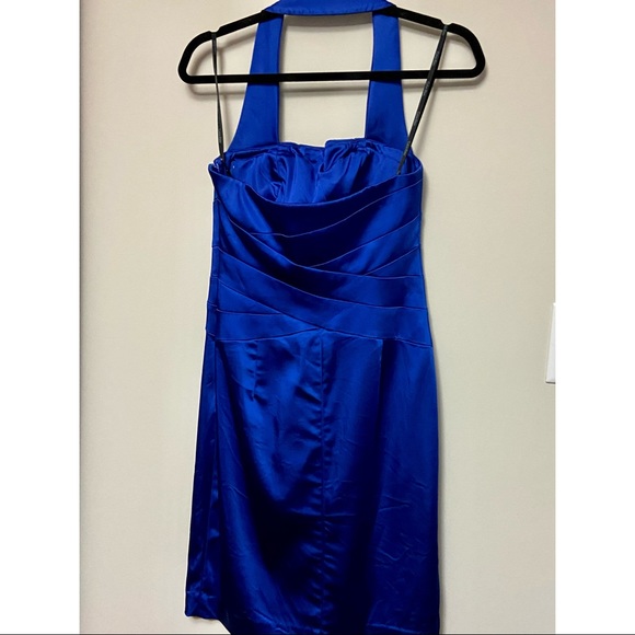 CALVIN KLEIN 2000s royal blue halter dress - Picture 2 of 5